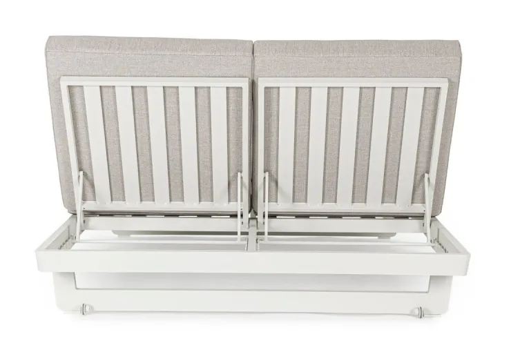 Lettini, Sdraio E Chaise Longue>Bizzotto LETTINO DOPPIO IN ALLUMINIO BIANCO WG20 - INFINITY