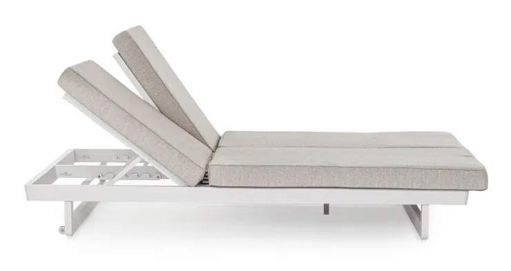 Lettini, Sdraio E Chaise Longue>Bizzotto LETTINO DOPPIO IN ALLUMINIO BIANCO WG20 - INFINITY
