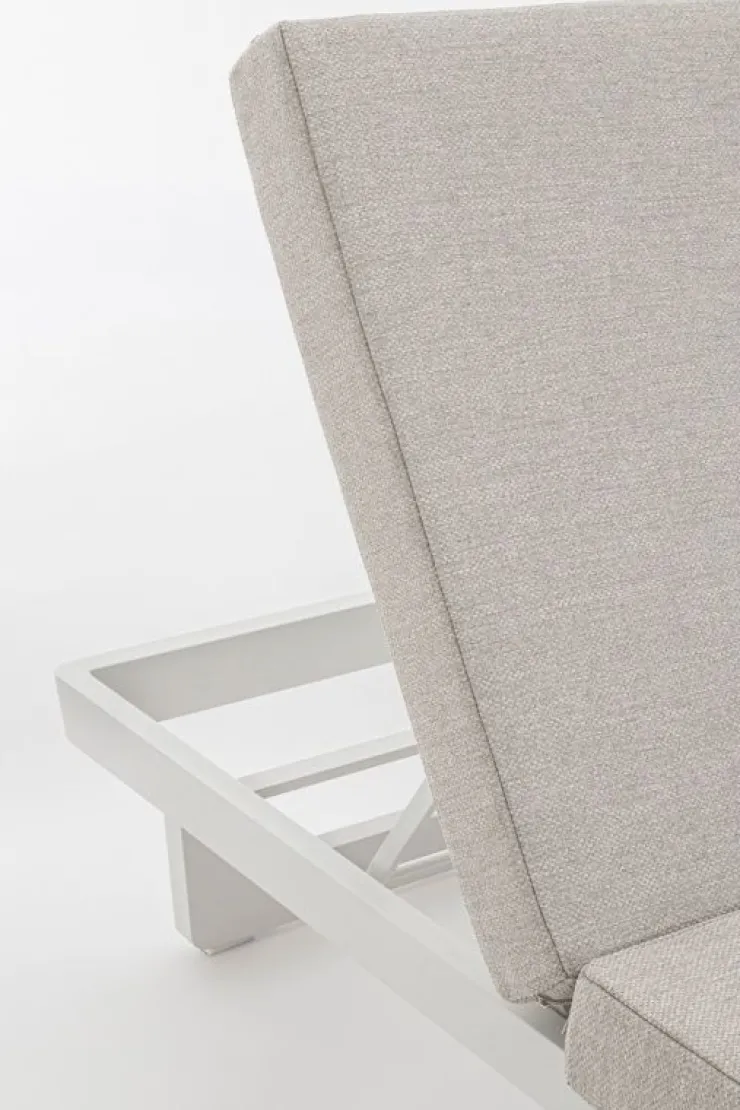 Lettini, Sdraio E Chaise Longue>Bizzotto LETTINO DOPPIO IN ALLUMINIO BIANCO WG20 - INFINITY