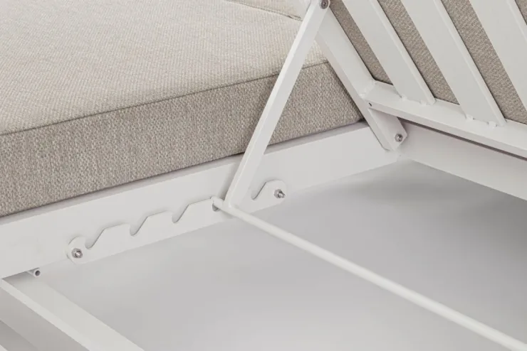 Lettini, Sdraio E Chaise Longue>Bizzotto LETTINO DOPPIO IN ALLUMINIO BIANCO WG20 - INFINITY