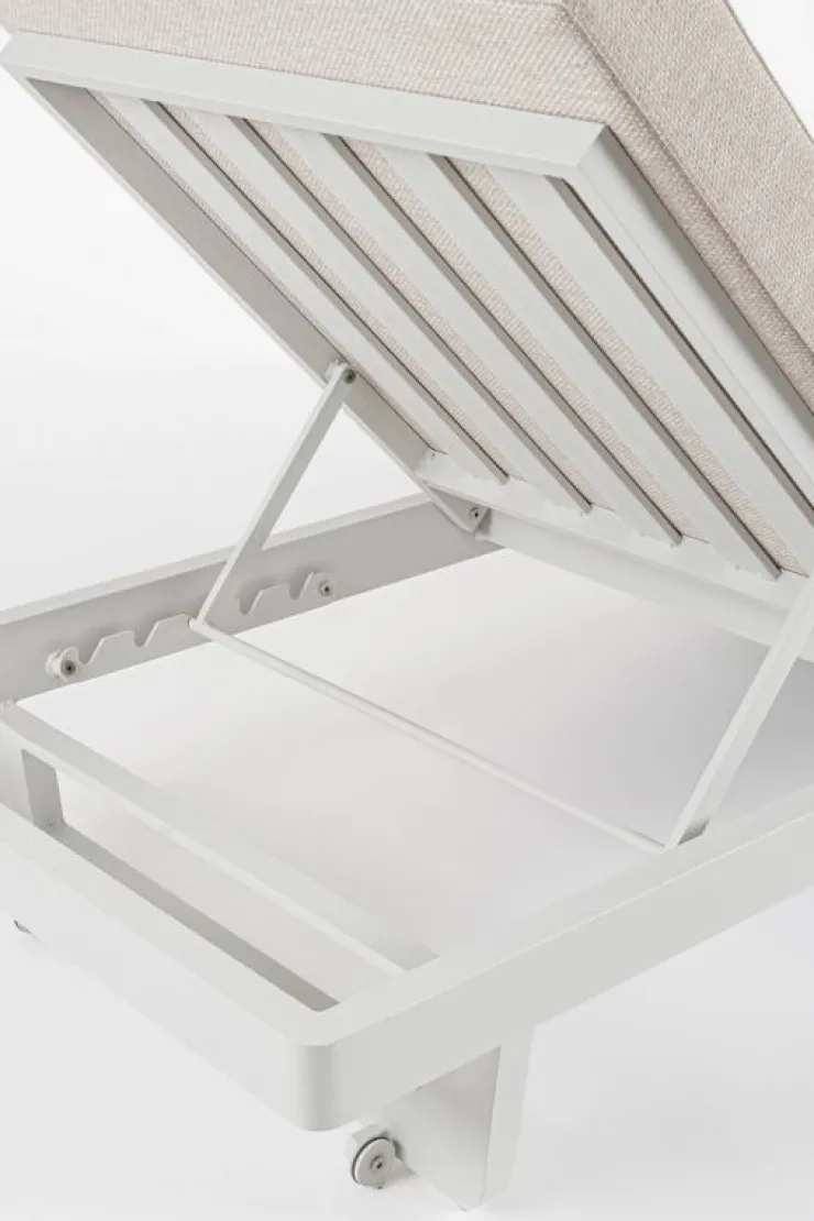 Lettini, Sdraio E Chaise Longue>Bizzotto LETTINO IN ALLUMINIO BIANCO WG20 - INFINITY