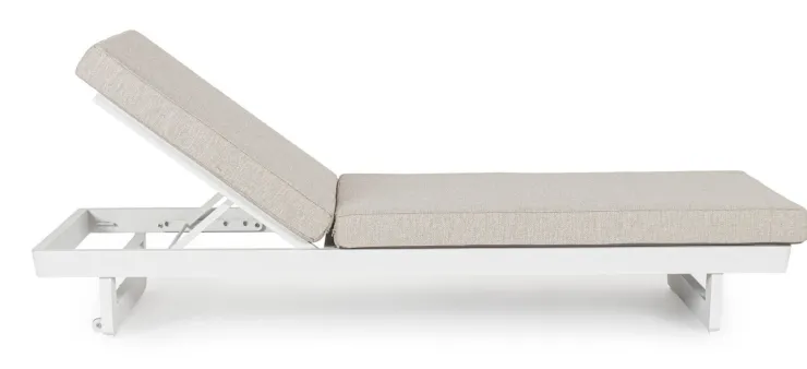 Lettini, Sdraio E Chaise Longue>Bizzotto LETTINO IN ALLUMINIO BIANCO WG20 - INFINITY