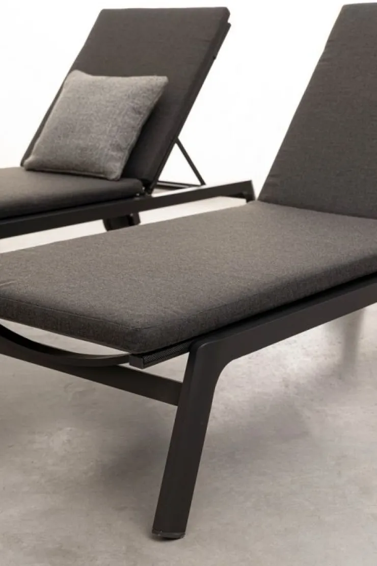 Lettini, Sdraio E Chaise Longue>Bizzotto LETTINO IN ALLUMINIO CON RUOTE ANTRACITE WG21 - JALISCO