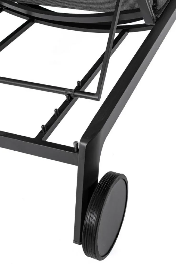 Lettini, Sdraio E Chaise Longue>Bizzotto LETTINO IN ALLUMINIO CON RUOTE ANTRACITE WG21 - JALISCO