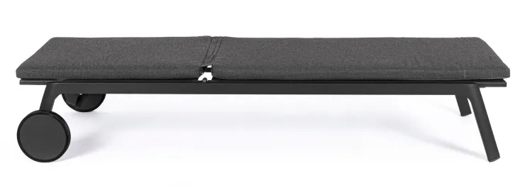 Lettini, Sdraio E Chaise Longue>Bizzotto LETTINO IN ALLUMINIO CON RUOTE ANTRACITE WG21 - JALISCO