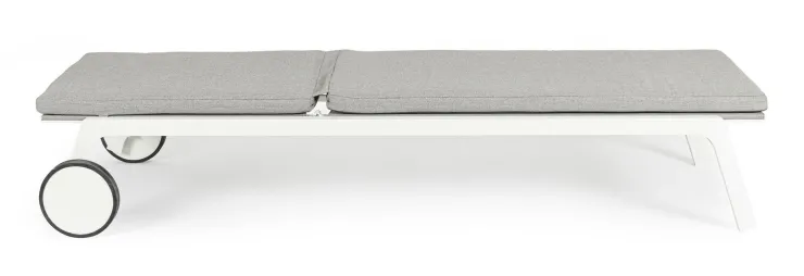 Lettini, Sdraio E Chaise Longue>Bizzotto LETTINO IN ALLUMINIO CON RUOTE BIANCO WG20 - JALISCO