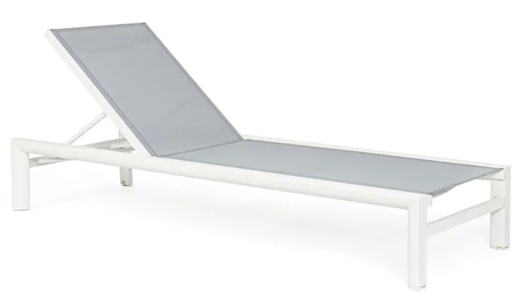 Lettini, Sdraio E Chaise Longue>Bizzotto LETTINO IN ALLUMINIO CON RUOTE BIANCO YK11 - SKIPPER NEW