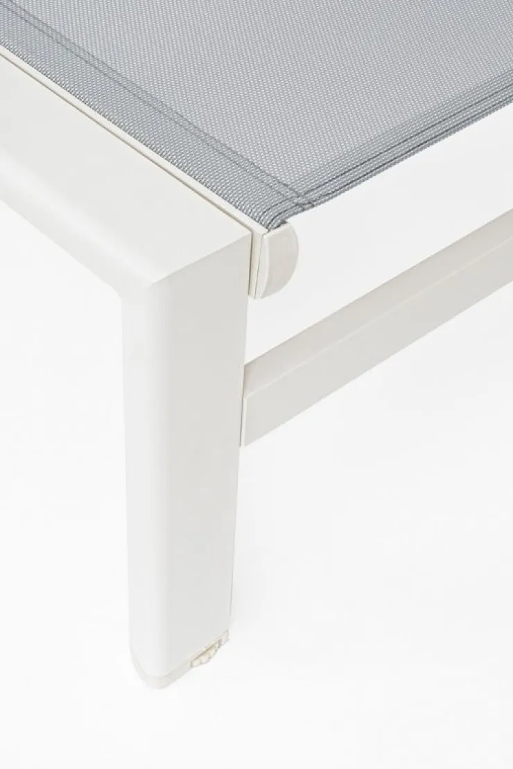 Lettini, Sdraio E Chaise Longue>Bizzotto LETTINO IN ALLUMINIO CON RUOTE BIANCO YK11 - SKIPPER NEW