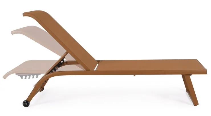 Lettini, Sdraio E Chaise Longue>Bizzotto LETTINO IN ALLUMINIO PECAN - TAYLOR