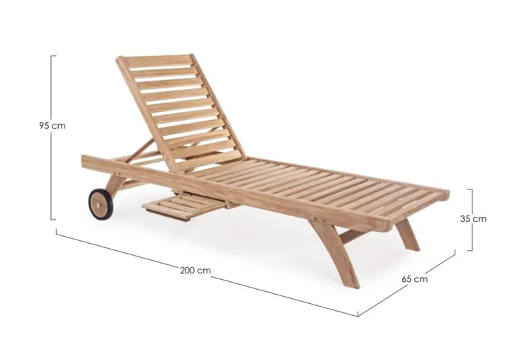 Lettini, Sdraio E Chaise Longue>Bizzotto LETTINO IN TEAK - MARYLAND