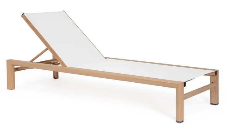 Lettini, Sdraio E Chaise Longue>Bizzotto LETTINO SKIPPER NEW C-RUOTE NAT/BIANCO