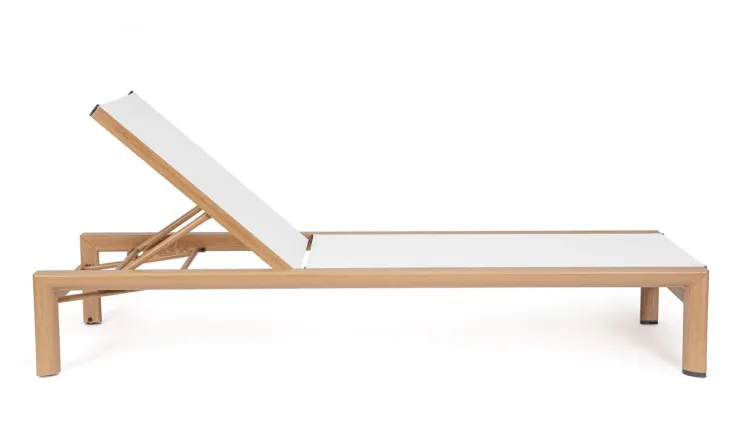 Lettini, Sdraio E Chaise Longue>Bizzotto LETTINO SKIPPER NEW C-RUOTE NAT/BIANCO