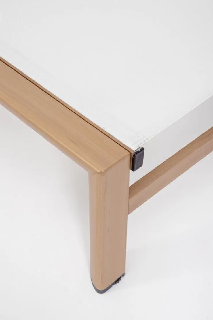 Lettini, Sdraio E Chaise Longue>Bizzotto LETTINO SKIPPER NEW C-RUOTE NAT/BIANCO