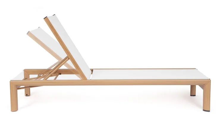 Lettini, Sdraio E Chaise Longue>Bizzotto LETTINO SKIPPER NEW C-RUOTE NAT/BIANCO