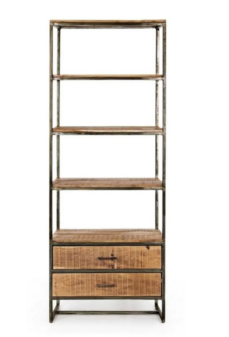 Librerie>Bizzotto LIBRERIA IN LEGNO 2 CASSETTI - ELMER