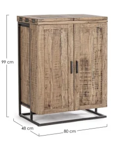 Mobili Bar E Cantinette|Mobili Contenitori>Bizzotto MOBILE BAR IN LEGNO - ELMER