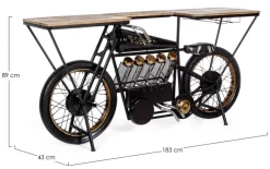 Carrelli Ed Espositori>Bizzotto MOBILE BAR IN METALLO - MOTO REPLICA