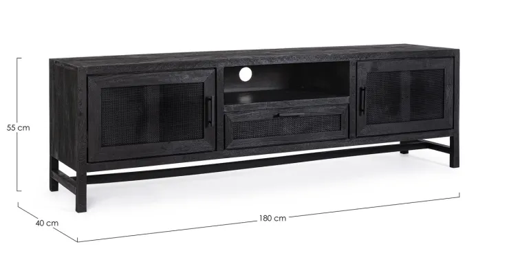 Porta Tv E Mobili Bassi>Bizzotto MOBILE PORTA TV 1 CASSETTO IN LEGNO - WESTON