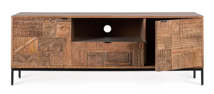 Porta Tv E Mobili Bassi>Bizzotto MOBILE PORTA TV 2A-1C KINDIA 140X42X55