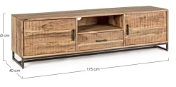 Porta Tv E Mobili Bassi>Bizzotto MOBILE PORTA TV IN LEGNO - ELMER