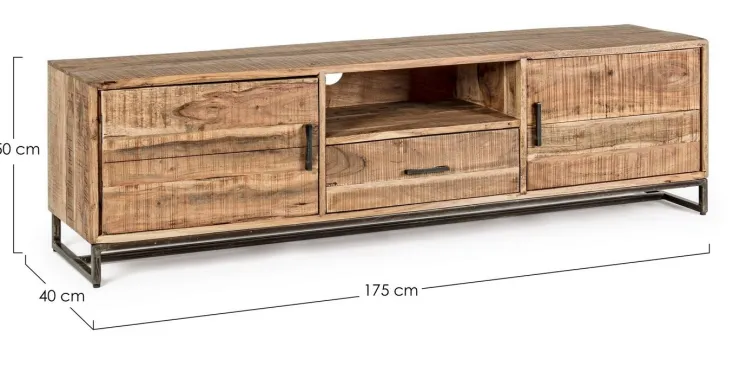 Porta Tv E Mobili Bassi>Bizzotto MOBILE PORTA TV IN LEGNO - ELMER