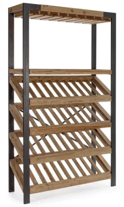 Mobili Bar E Cantinette|Mobili Contenitori>Bizzotto MOBILE PORTABOTTIGLIE IN LEGNO - KANTIN
