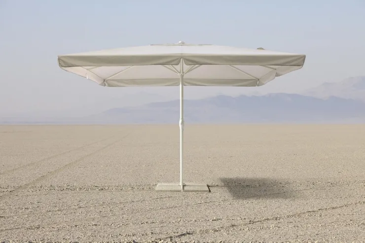 Ombrelloni>Bizzotto OMBRELLONE IN ALLUMINIO 4X4 BIANCO GRIGIO - ALGHERO
