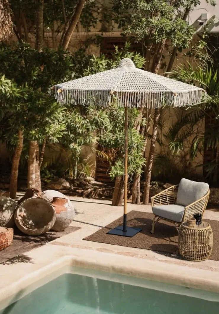 Ombrelloni>Bizzotto OMBRELLONE MACRAME 2.5M NAT