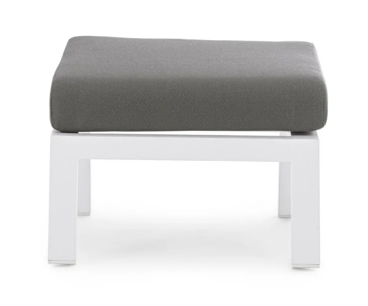 Pouf Da Esterno>Bizzotto OTTOMAN IN ALLUMINIO BIANCO JX11 - KLEDI