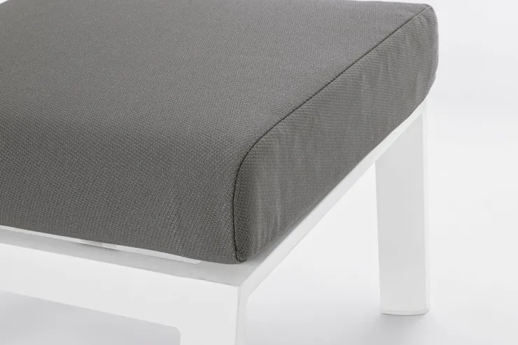 Pouf Da Esterno>Bizzotto OTTOMAN IN ALLUMINIO BIANCO JX11 - KLEDI