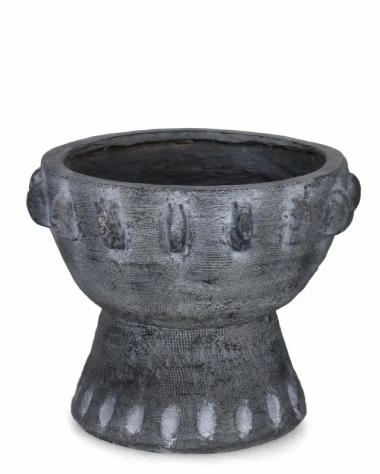 Vasi E Coprivasi>Bizzotto P. VASO BUCCHERO TONDO GRIGIO D39
