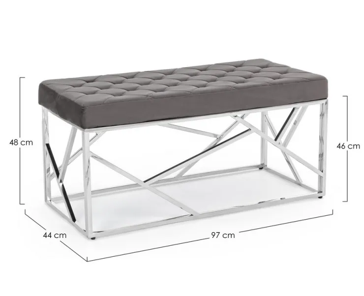 Panchette>Bizzotto PANCA COLOR GRIGIO - RAYAN