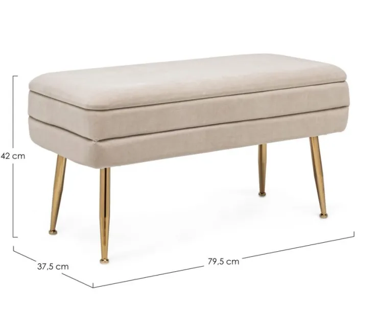 Panchette>Bizzotto PANCA CONTENITORE BEIGE - PAVLINA