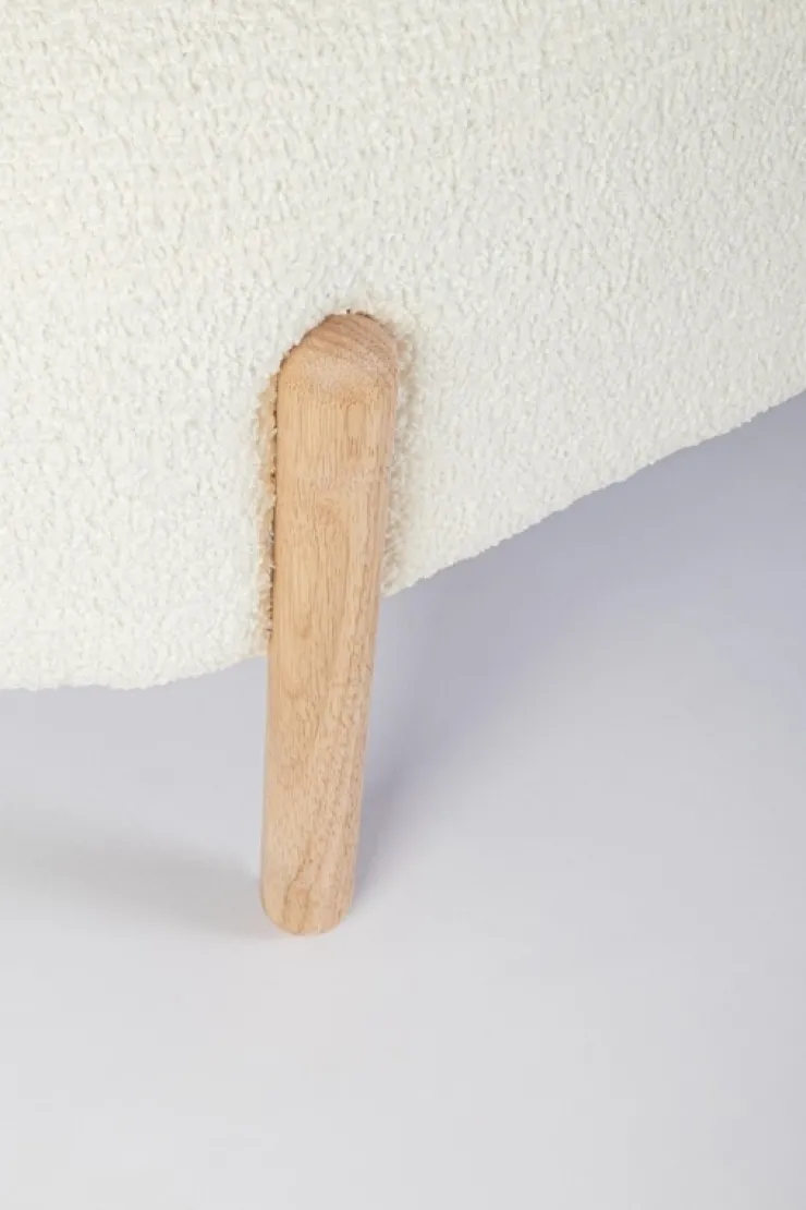 Panche>Bizzotto PANCA EFFETTO BOUCLE' BIANCO - DAYLA