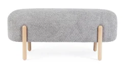 Panche>Bizzotto PANCA EFFETTO BOUCLE' GRIGIO CHIARO - DAYLA