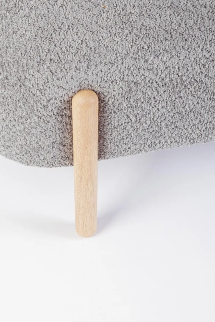 Panche>Bizzotto PANCA EFFETTO BOUCLE' GRIGIO CHIARO - DAYLA
