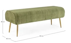 Panchette>Bizzotto PANCA IN VELLUTO OLIVE - SELENA