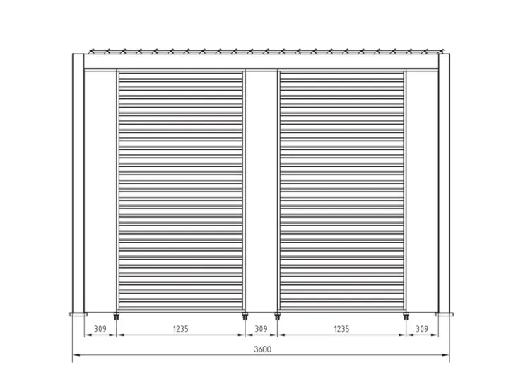Pergole E Gazebo>Bizzotto PANNELLO VERTICALE PERGOLA OCEAN NATURAL