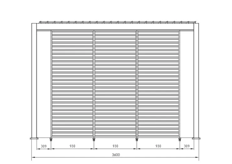 Pergole E Gazebo>Bizzotto PANNELLO VERTICALE PERGOLA OCEAN BIANCO