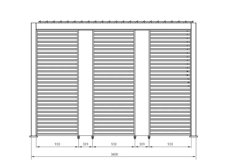 Pergole E Gazebo>Bizzotto PANNELLO VERTICALE PERGOLA OCEAN BIANCO