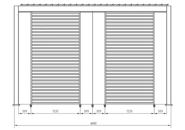 Pergole E Gazebo>Bizzotto PANNELLO VERTICALE PERGOLA OCEAN RUSTIC