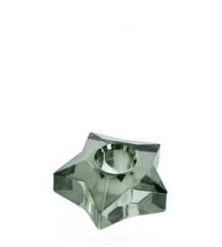Vasi E Portacandele Natalizi>Bizzotto P.CANDELA ELDRID VT STELLA VERDE 7,5X7,5