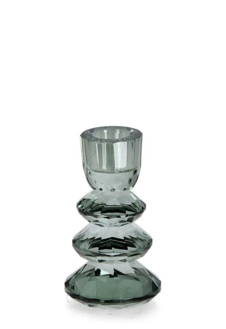Vasi E Portacandele Natalizi>Bizzotto P.CANDELA 1P ELDRID VT VERDE D6X11H