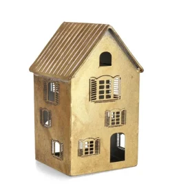 Vasi E Portacandele Natalizi>Bizzotto P.CANDELA 1P LODGE RETT ORO H18