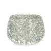 Vasi E Portacandele Natalizi>Bizzotto P.CANDELA VT BRILLANT ARGENTO D12X8,5H