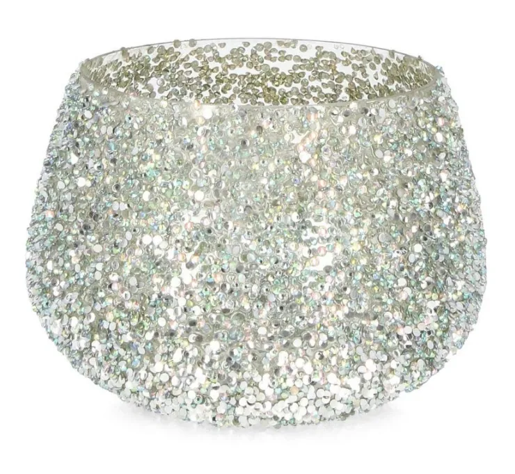 Vasi E Portacandele Natalizi>Bizzotto P.CANDELA VT BRILLANT ARGENTO D16,5X12H