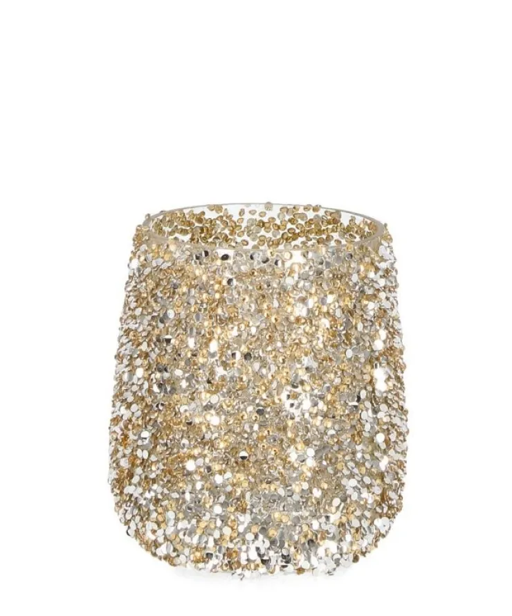 Vasi E Portacandele Natalizi>Bizzotto P.CANDELA VT BRILLANT ORO D10X12H
