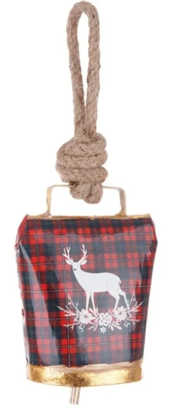 Pendagli>Bizzotto PENDAGLIO WENDI CAMPANA TARTAN RENNA BIA