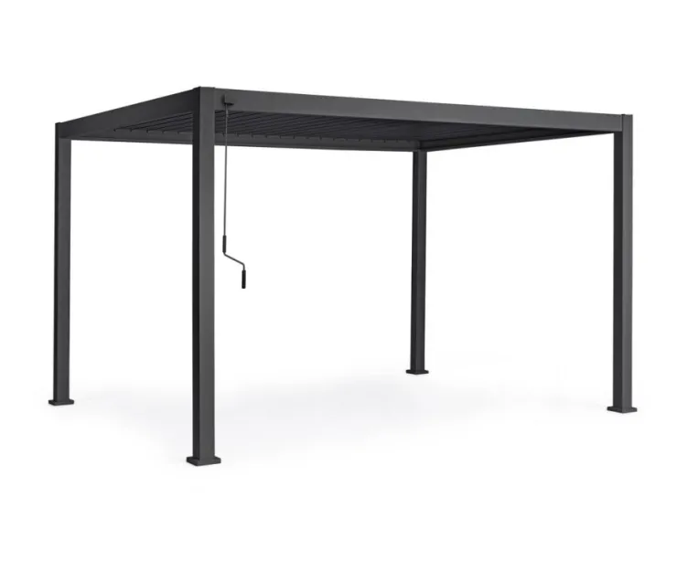 Pergole E Gazebo>Bizzotto PERGOLA OCEAN 3X4 ANTRACITE C-LED