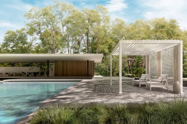 Pergole E Gazebo>Bizzotto PERGOLA OCEAN 3X3 BIANCO